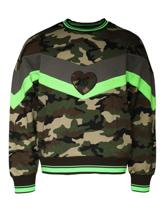 Dolce & Gabbana Multicolor Camouflage Sweatshirt Sweater - Le schmidt