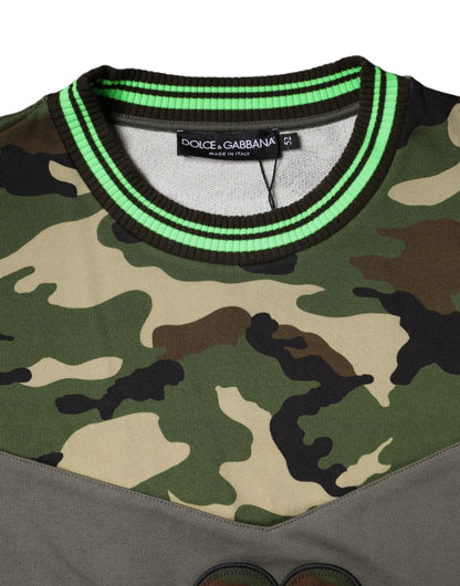 Dolce & Gabbana Multicolor Camouflage Sweatshirt Sweater - Le schmidt