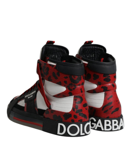 Dolce & Gabbana Multicolor Leather High Top Sneakers Shoes - Le schmidt