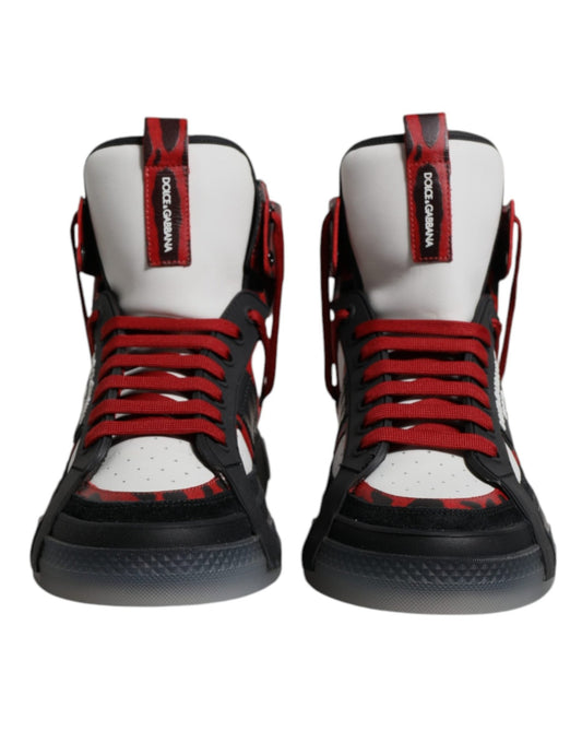 Dolce & Gabbana Multicolor Leather High Top Sneakers Shoes - Le schmidt