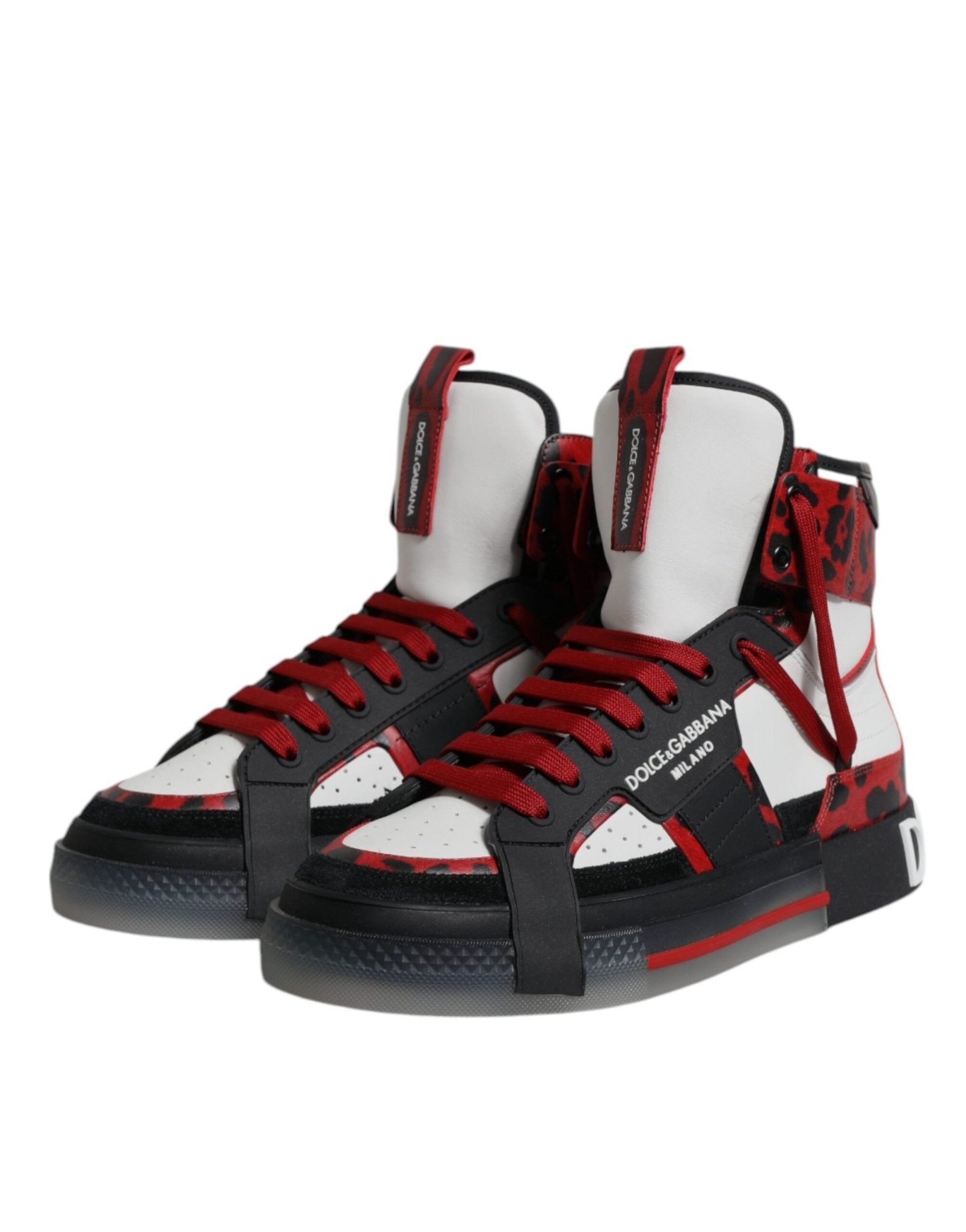 Dolce & Gabbana Multicolor Leather High Top Sneakers Shoes - Le schmidt