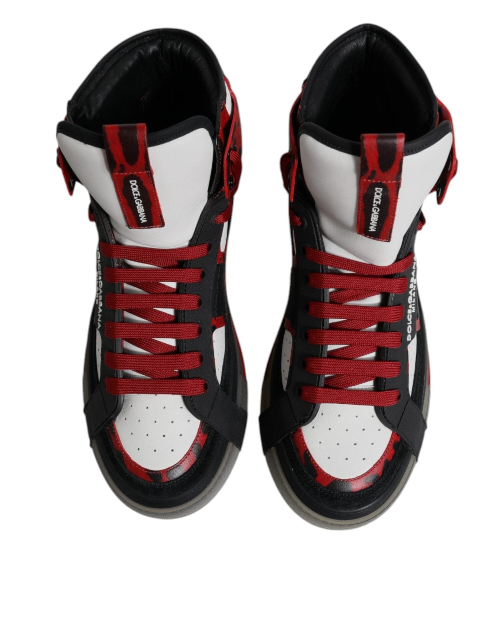 Dolce & Gabbana Multicolor Leather High Top Sneakers Shoes - Le schmidt