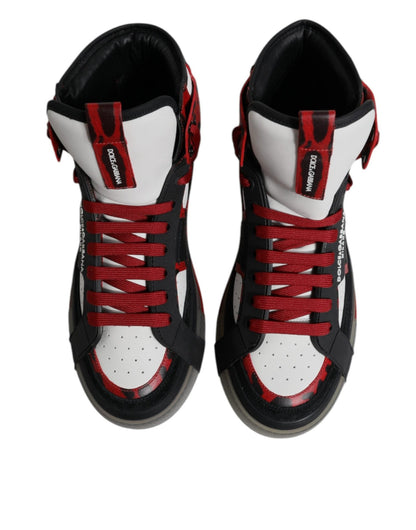 Dolce & Gabbana Multicolor Leather High Top Sneakers Shoes - Le schmidt