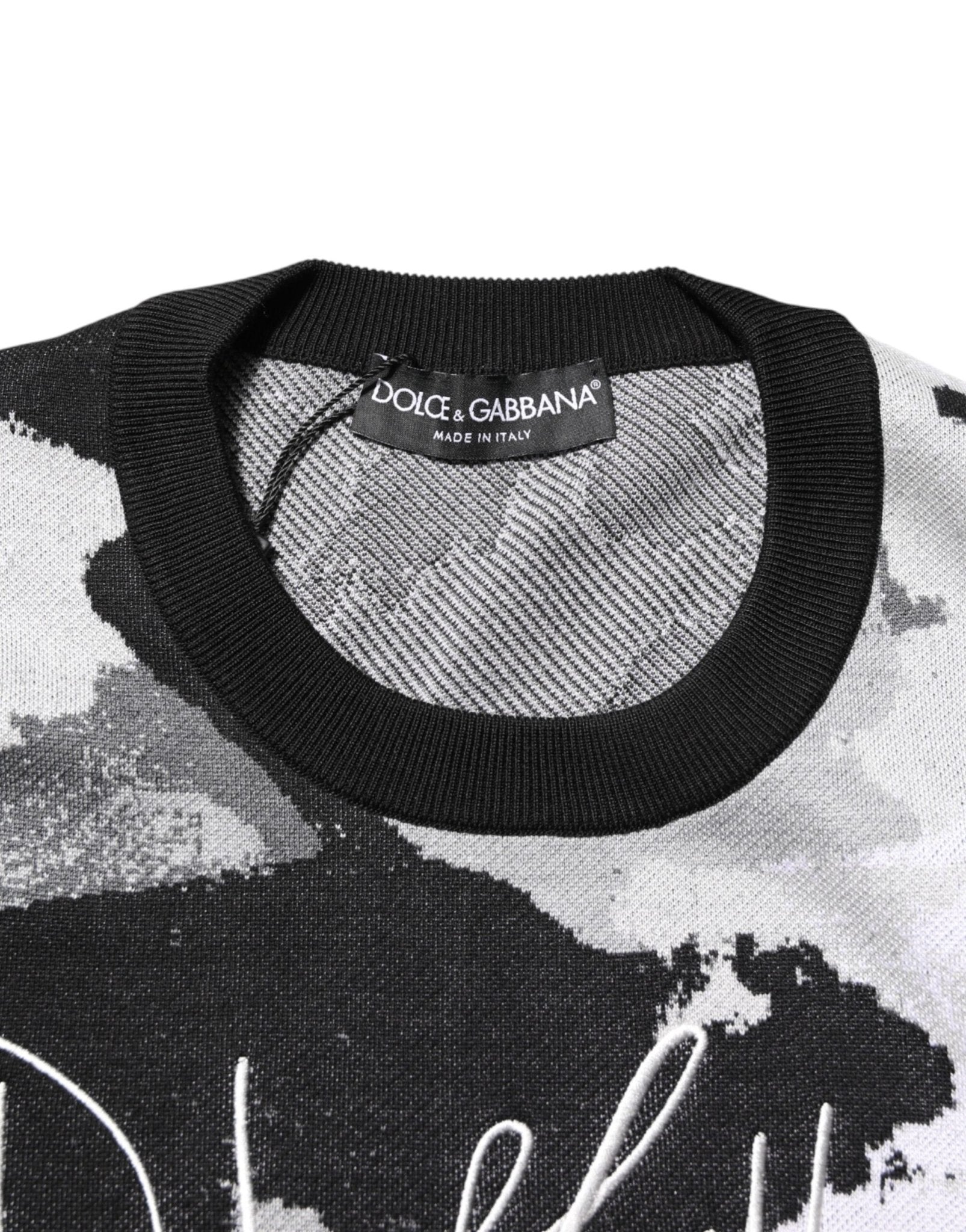 Dolce & Gabbana Multicolor Silk Camouflage Pullover Sweater - Le schmidt