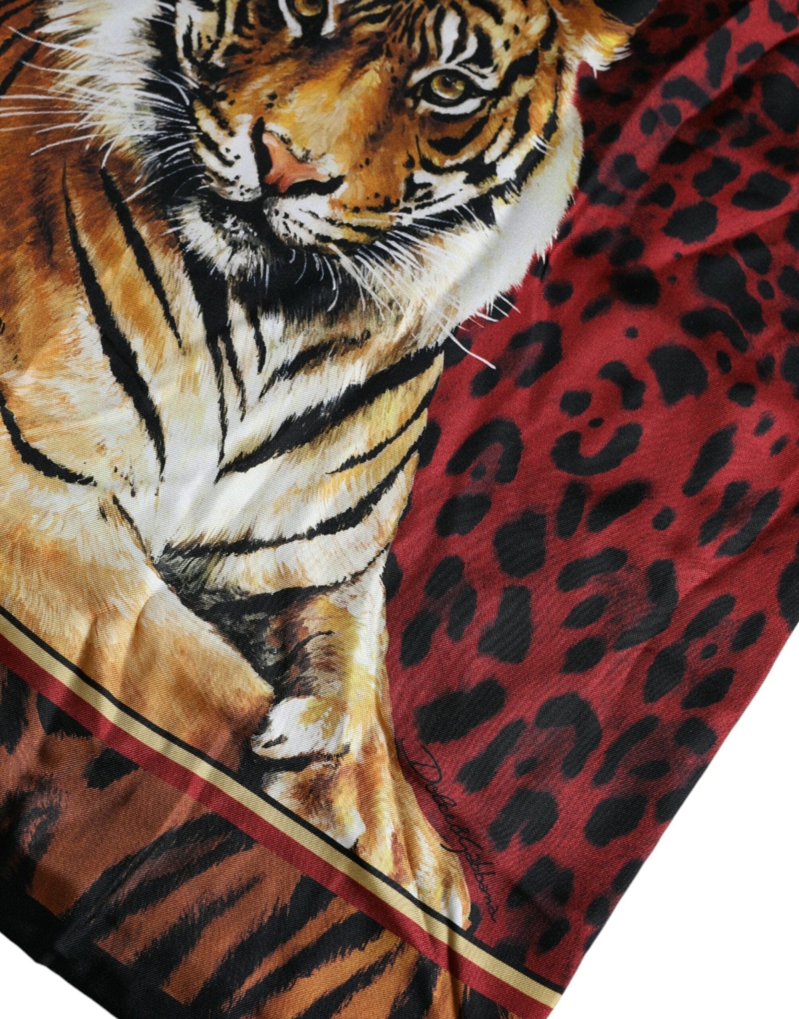 Dolce & Gabbana Multicolor Tiger Print Cotton Short Sleeves T-shirt - Le schmidt