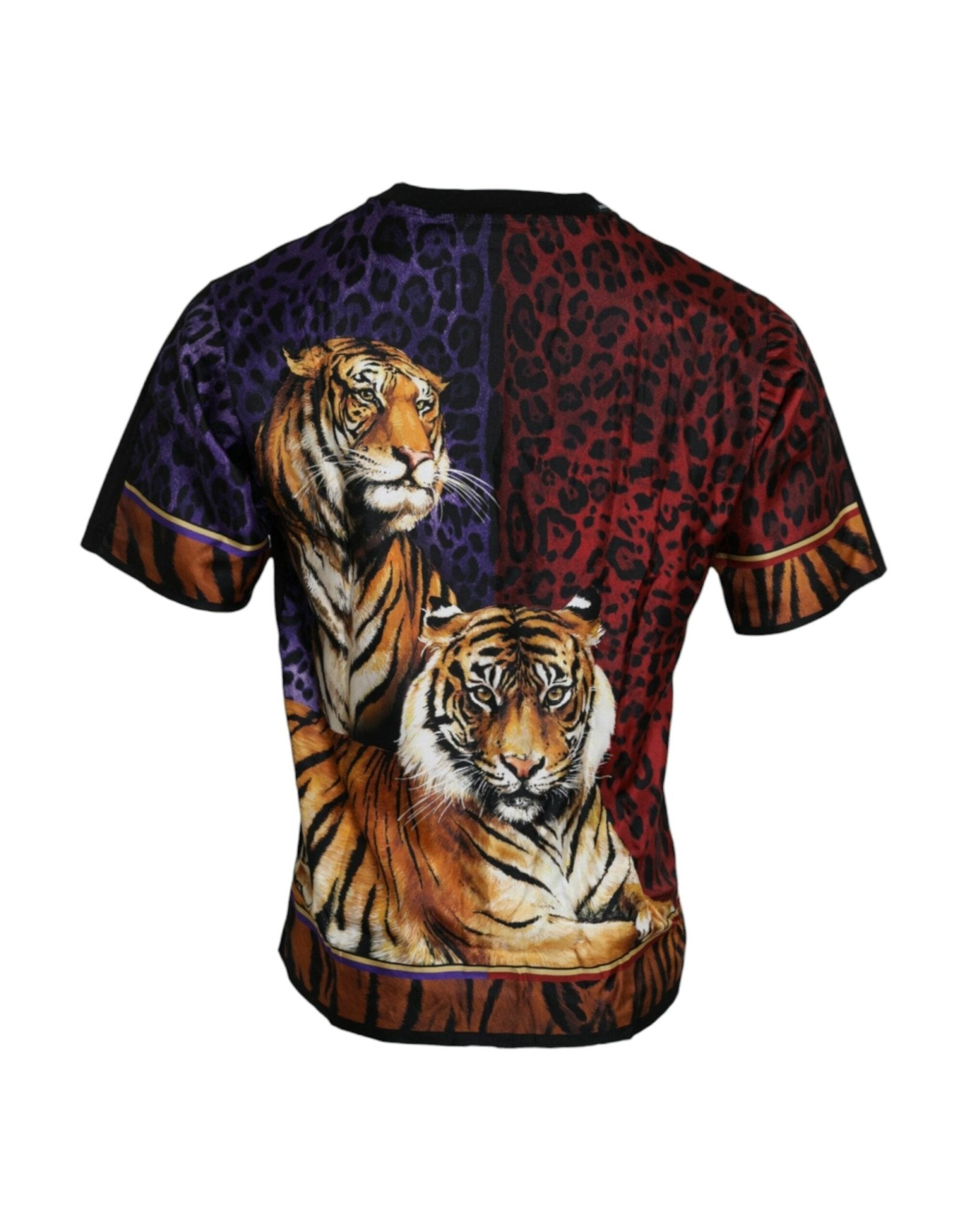 Dolce & Gabbana Multicolor Tiger Print Cotton Short Sleeves T-shirt - Le schmidt