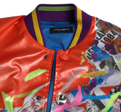 Dolce & Gabbana Orange Polyester Button Blouson Jacket - Le schmidt