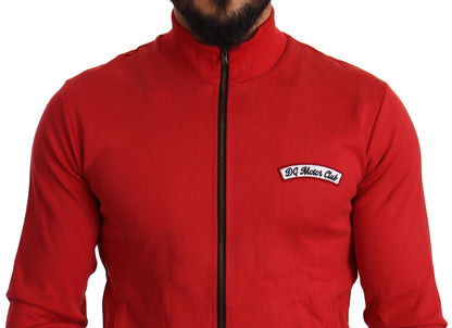 Dolce & Gabbana Red DG Motor Club Zipper Stretch Sweater - Le schmidt
