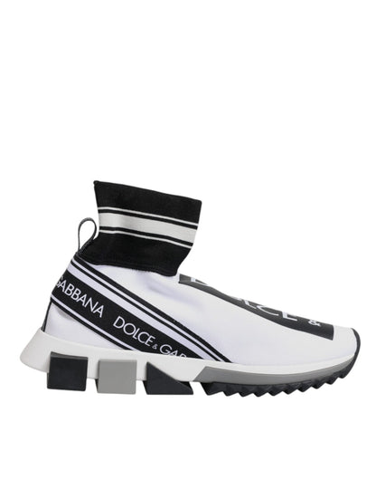 Dolce & Gabbana White Black Sorrento Socks Sneakers Shoes - Le schmidt