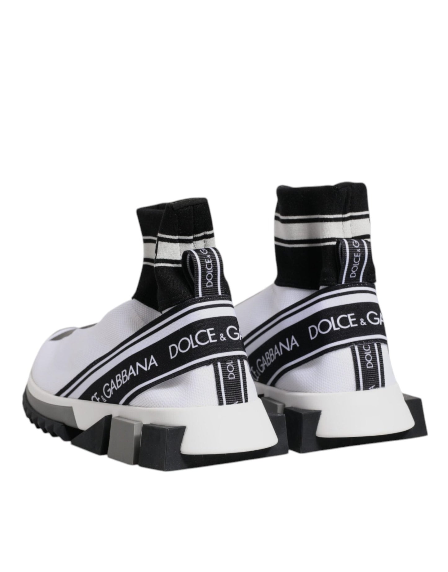 Dolce & Gabbana White Black Sorrento Socks Sneakers Shoes - Le schmidt