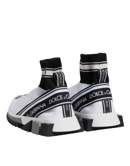 Dolce & Gabbana White Black Sorrento Socks Sneakers Shoes - Le schmidt