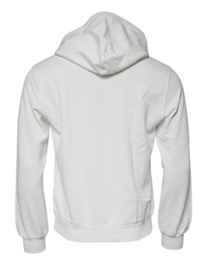 Dolce & Gabbana White Caesar Cotton Hooded Pullover Sweater - Le schmidt