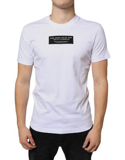 Dolce & Gabbana White Cotton DG Applique Casual T-shirt - Le schmidt