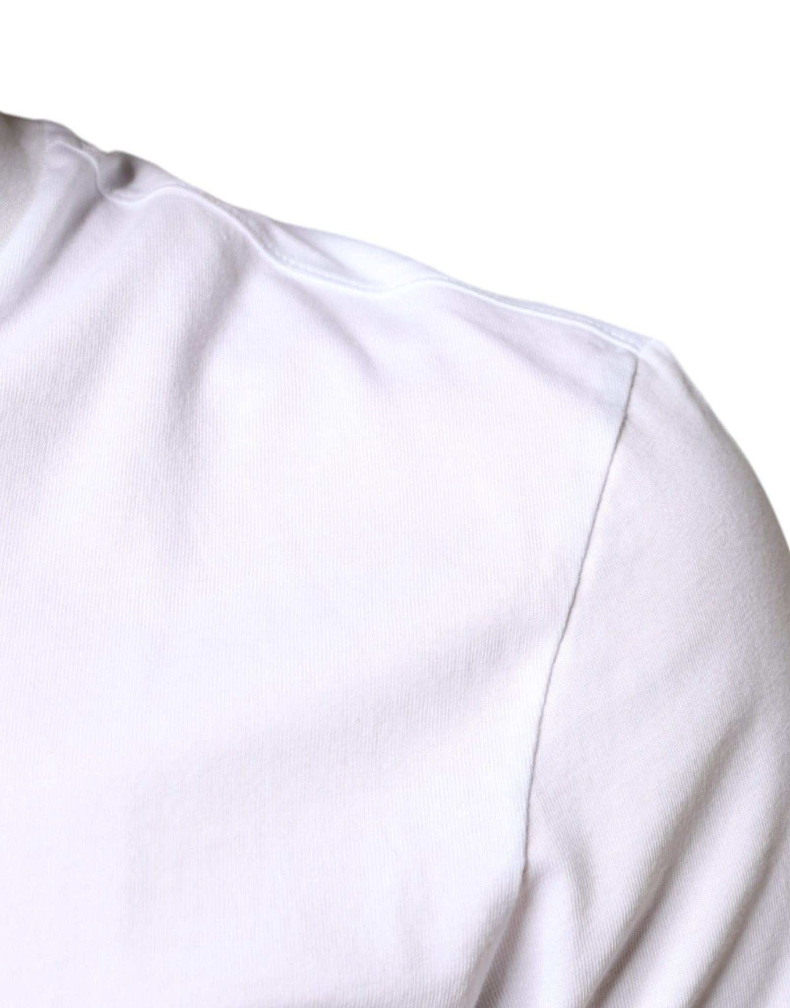 Dolce & Gabbana White Cotton DG Applique Casual T-shirt - Le schmidt