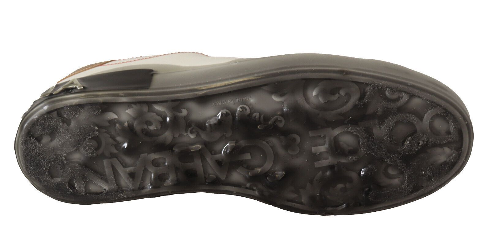 Dolce & Gabbana White Gold Leather Low Top Sneakers Casual Shoes - Le schmidt