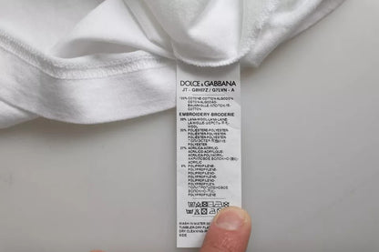 Dolce & Gabbana White King Of Love Round Neck Short Sleeves T-shirt - Le schmidt