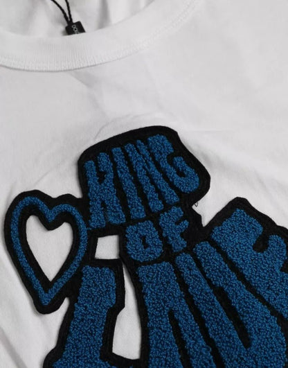Dolce & Gabbana White King Of Love Round Neck Short Sleeves T-shirt - Le schmidt