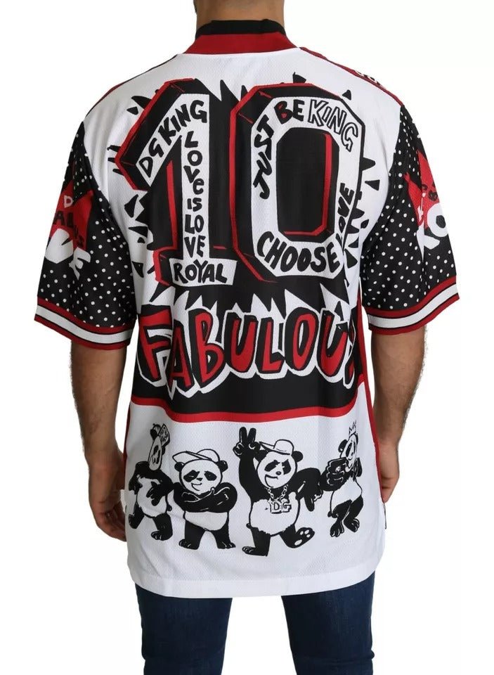 Dolce & Gabbana White King Panda Polyester T-shirt Top - Le schmidt