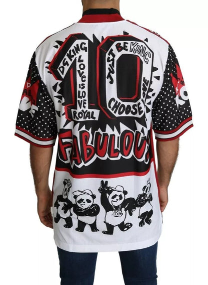 Dolce & Gabbana White King Panda Polyester T-shirt Top - Le schmidt