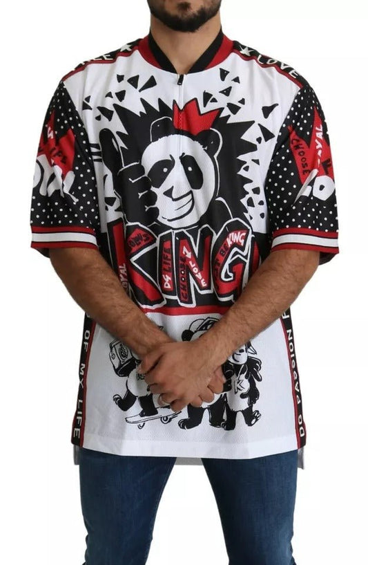 Dolce & Gabbana White King Panda Polyester T-shirt Top - Le schmidt