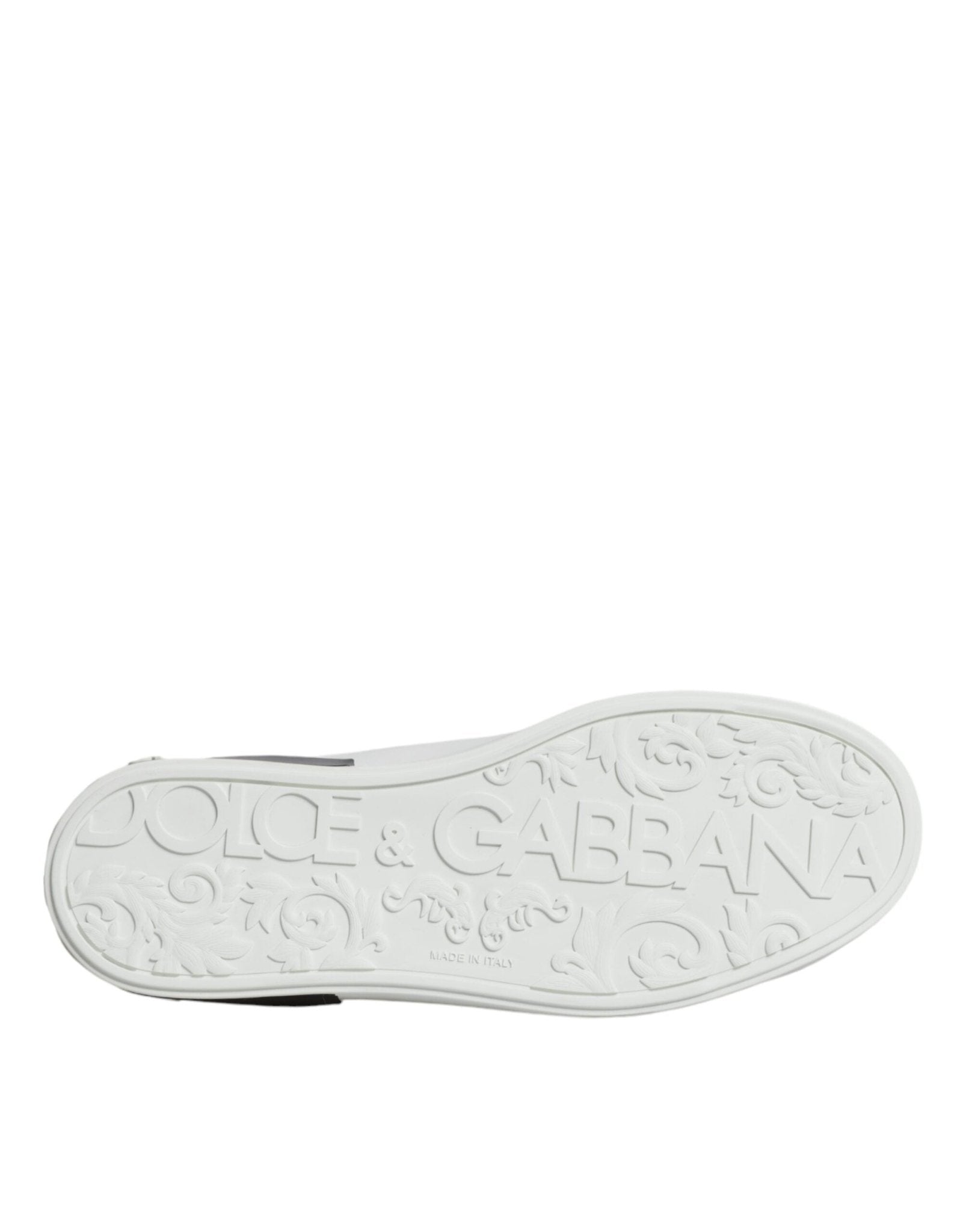 Dolce & Gabbana White Leather Logo Portofino Sneaker Shoes - Le schmidt