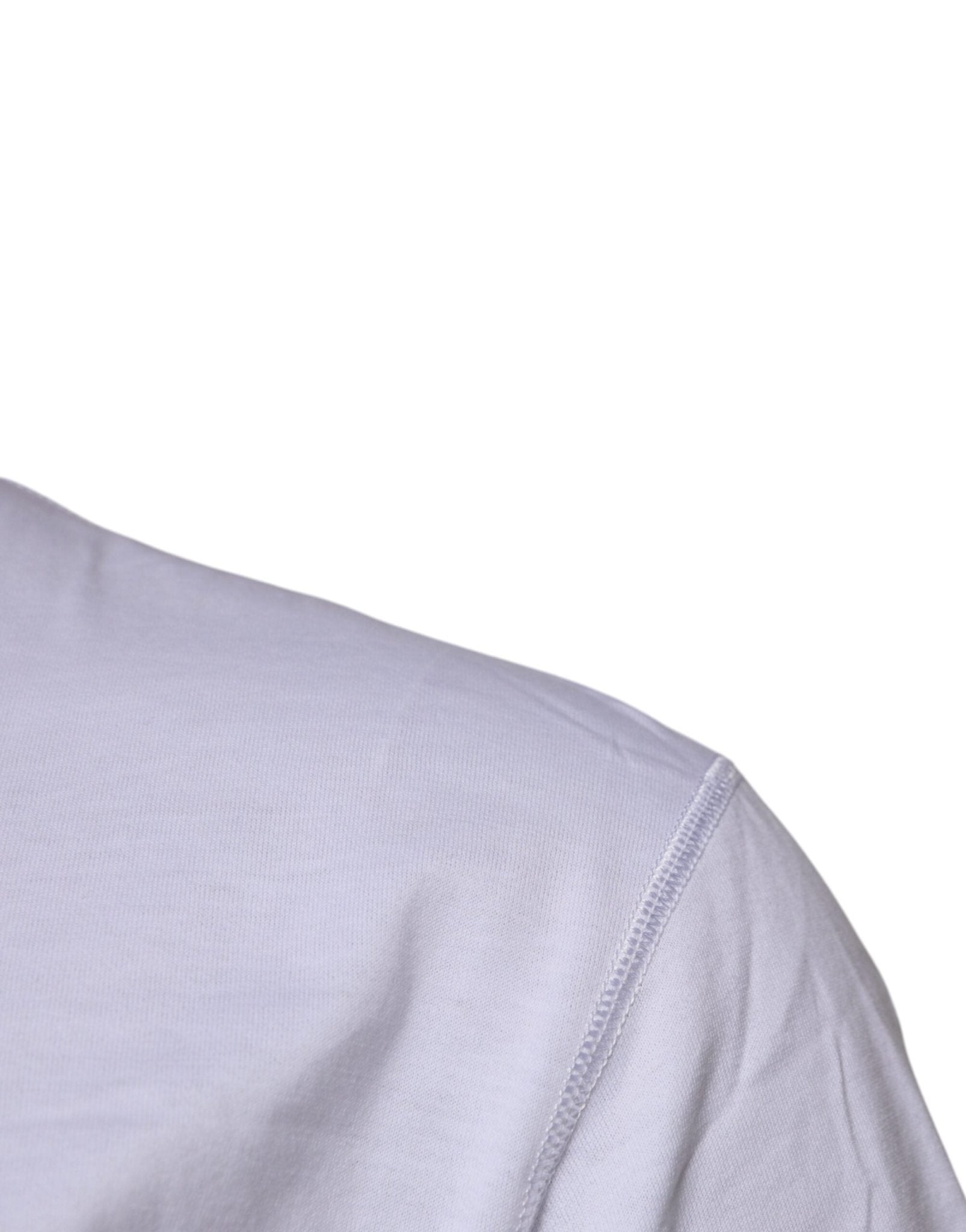 Dolce & Gabbana White Logo Tape Cotton Crew Neck T-shirt - Le schmidt