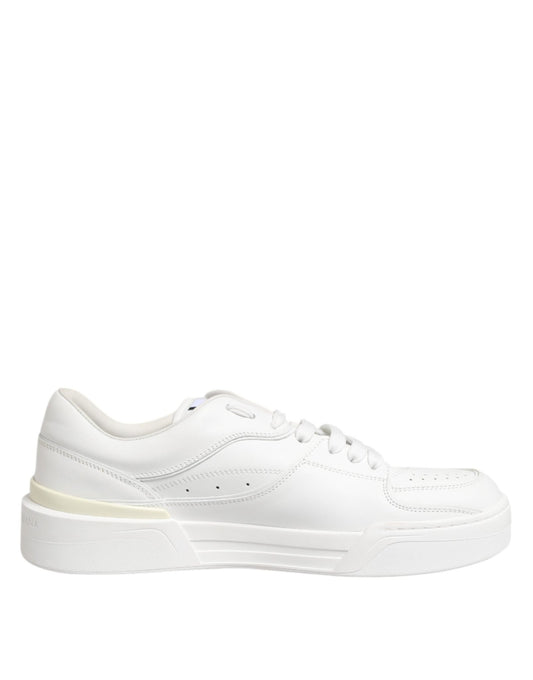 Dolce & Gabbana White Miami Leather Low Top Sneakers Shoes - Le schmidt