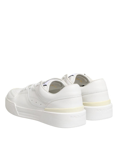 Dolce & Gabbana White Miami Leather Low Top Sneakers Shoes - Le schmidt