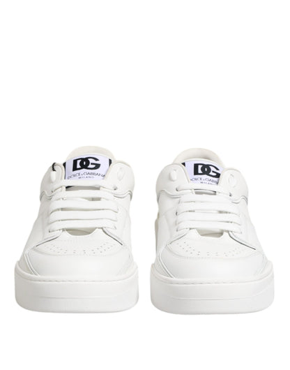 Dolce & Gabbana White Miami Leather Low Top Sneakers Shoes - Le schmidt