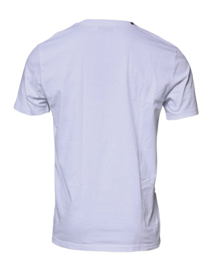 Dolce & Gabbana White Red Leopard Cotton Crew Neck T-shirt - Le schmidt