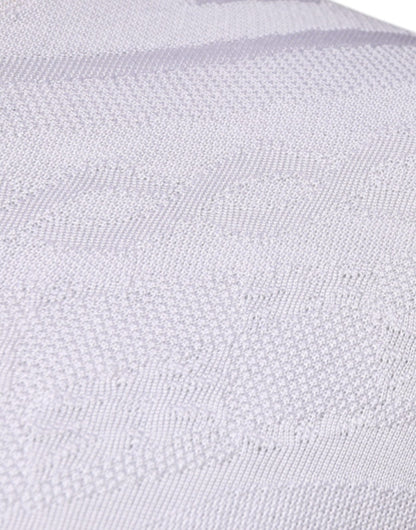 Dolce & Gabbana White Silk Crew Neck Men Pullover Sweater - Le schmidt