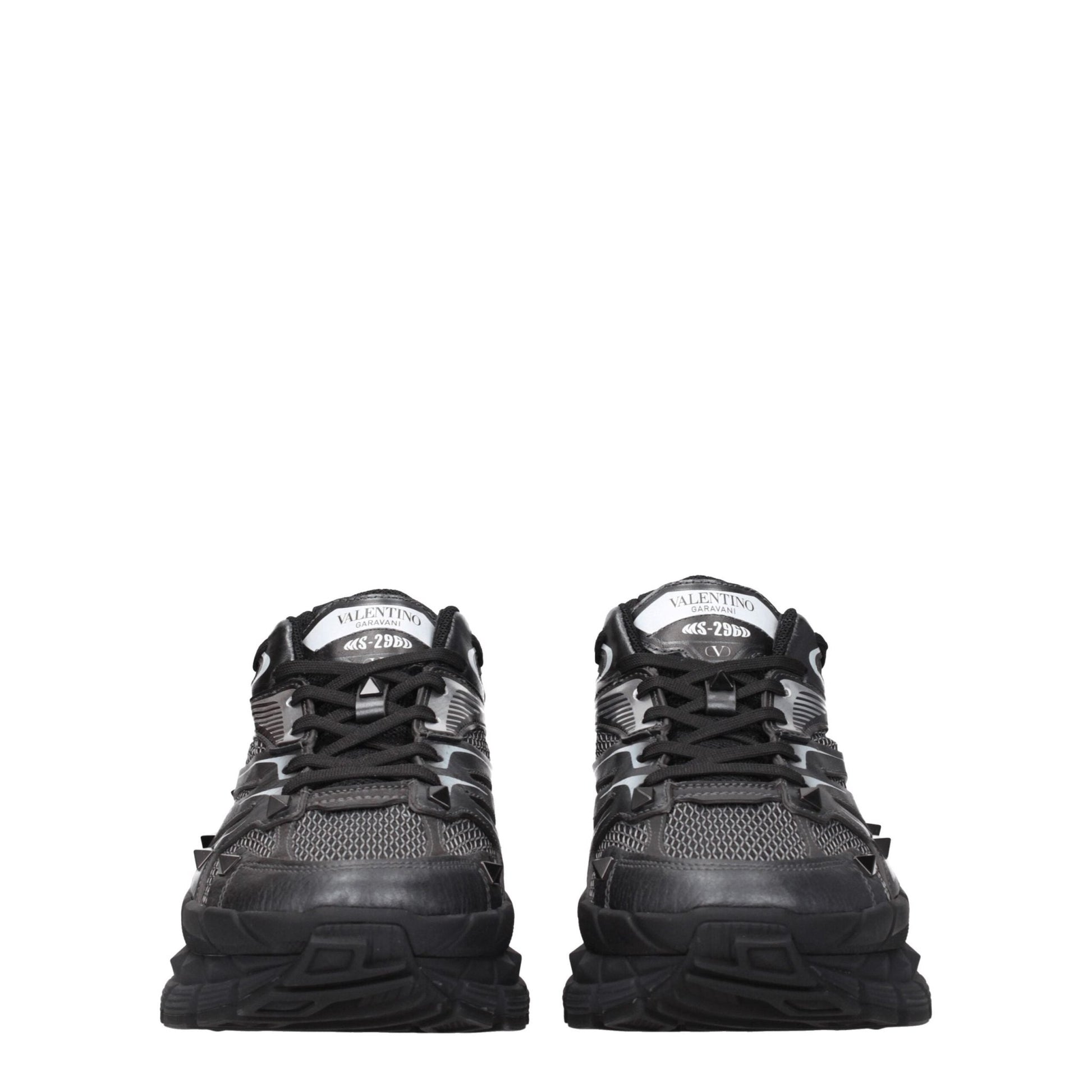 Valentino Garavani Black Fabric Athletic Sneakers - Le schmidt