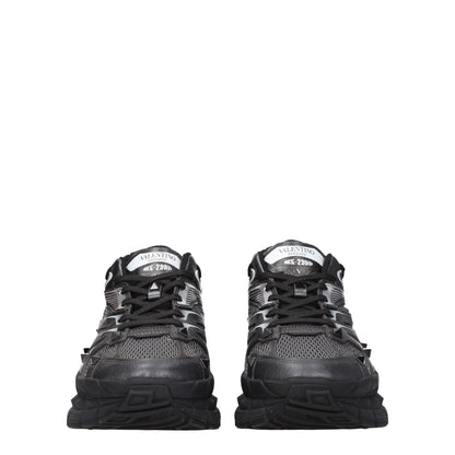 Valentino Garavani Black Fabric Athletic Sneakers - Le schmidt