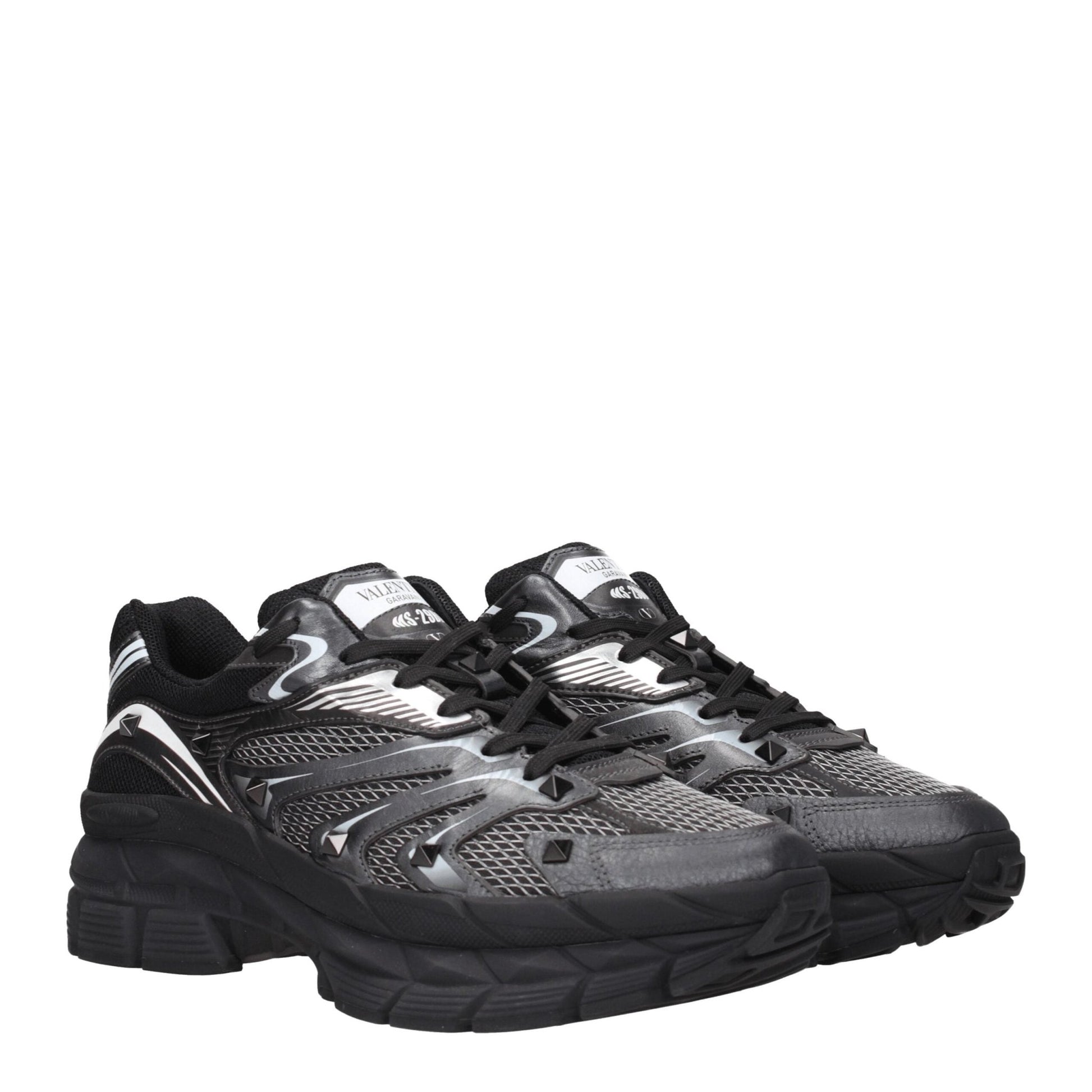 Valentino Garavani Black Fabric Athletic Sneakers - Le schmidt