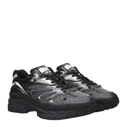 Valentino Garavani Black Fabric Athletic Sneakers - Le schmidt